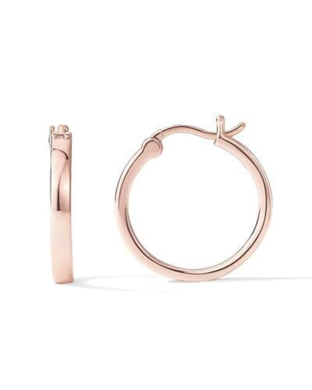 8058 18K Gold Plated 925 Sterling Silver Lightweight Post Hoops 20mm